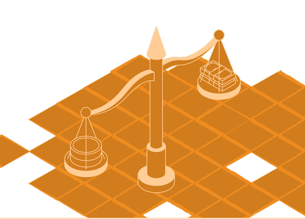 Balkenwaage Mit Geldmünzen Und Banknoten