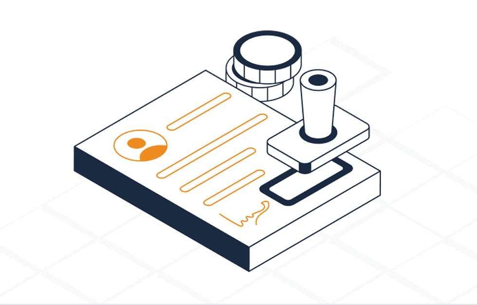 Dokument Mit Stempel Und Unterschrift