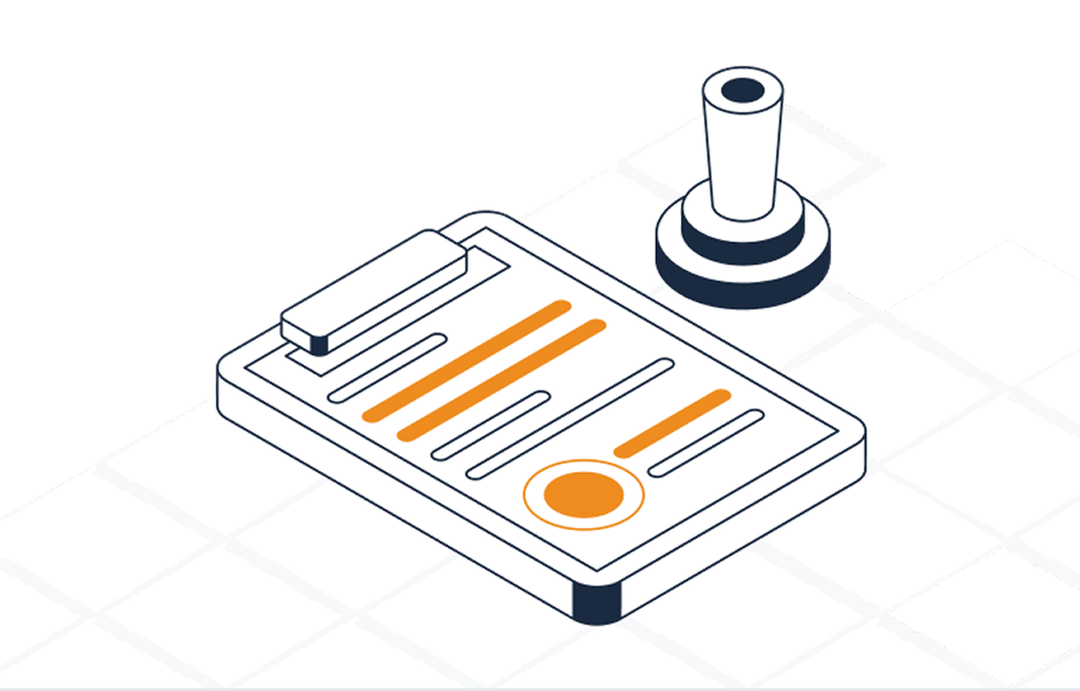Dokument Mit Stempel Und Hervorgehobenen Textzeilen