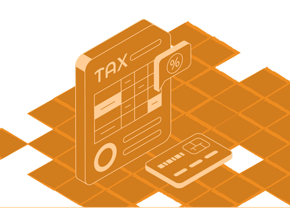 Steuerformular Mit Prozentzeichen Und Kreditkarte