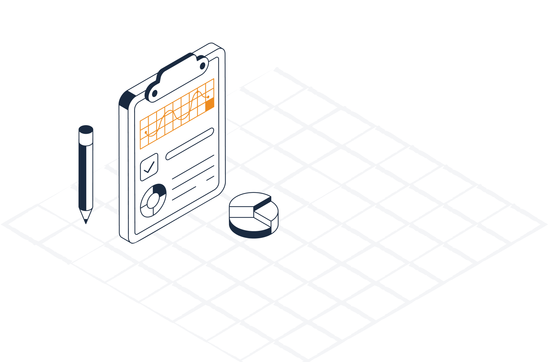 Tablet Mit Diagrammen, Stift Und Datenvisualisierung